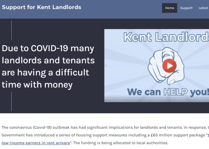 A new support website created for Kent landlords