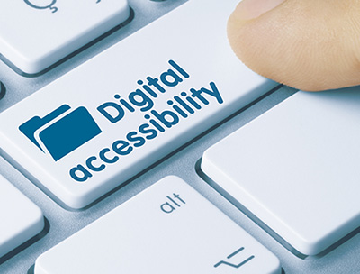 Digital accessibility written on a keyboard key